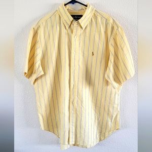 Ralph Lauren Yellow Striped Dress Shirt